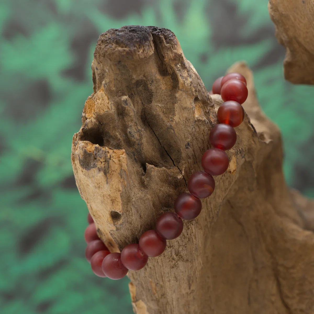 Edelstein-Armband aus 8 mm mattem Karneol – schenkt Wärme und Vitalität.