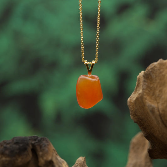 Karneol Anhänger mini in Gold & Silber