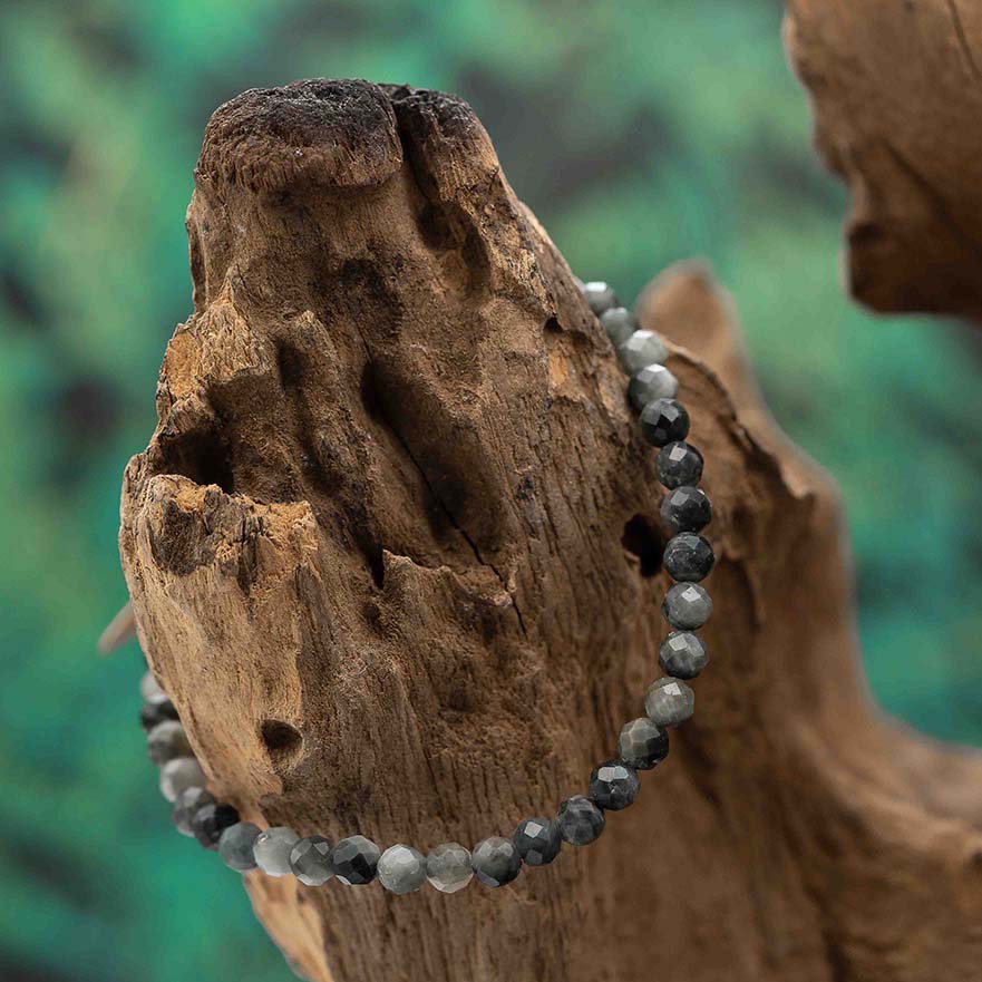 Katzenaugequarz fac. Armband 4mm