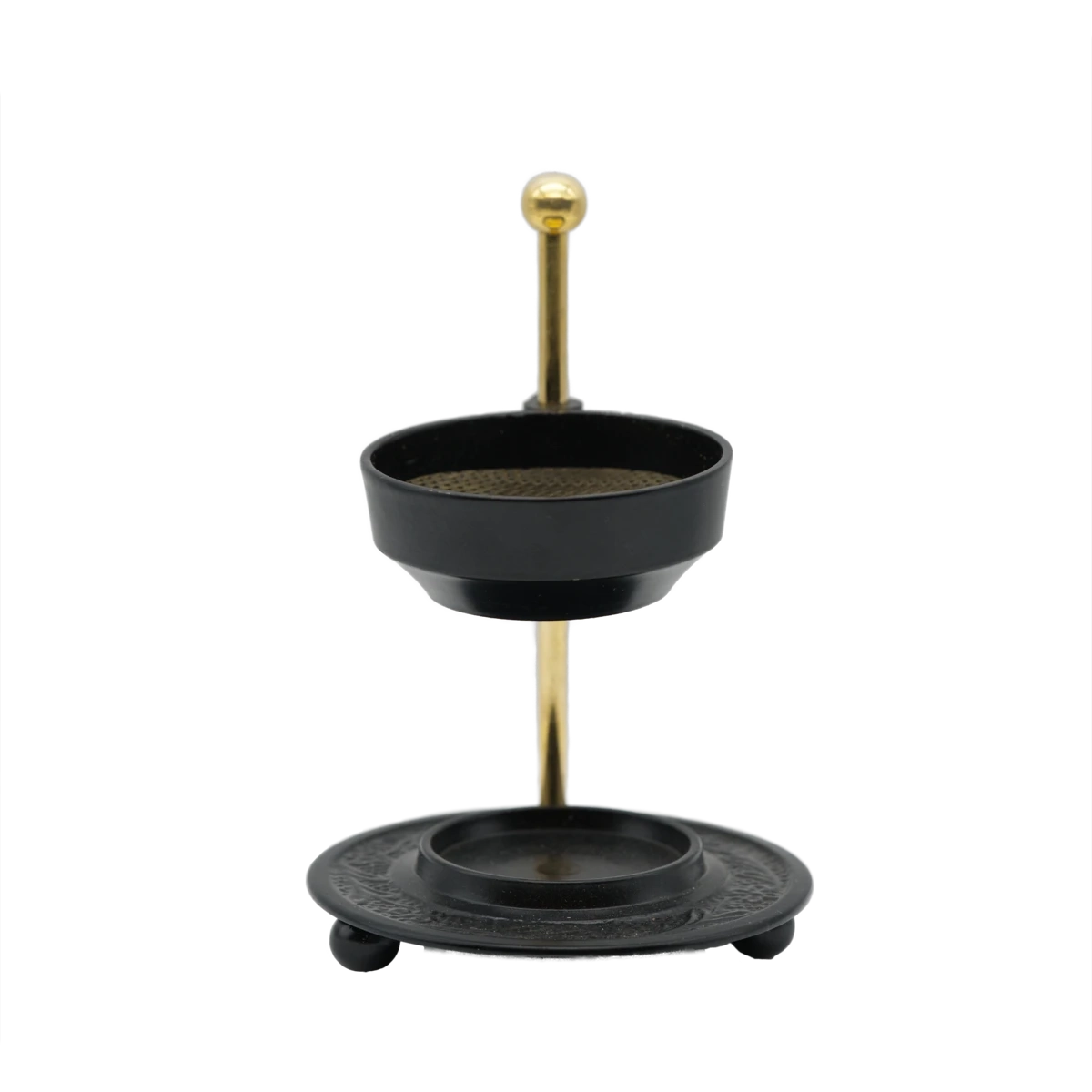 Höhenverstellbares Räucherstövchen Kunari aus Metall für sanftes Räuchern mit Sieb und Teelicht – jetzt online kaufen bei Calerris.