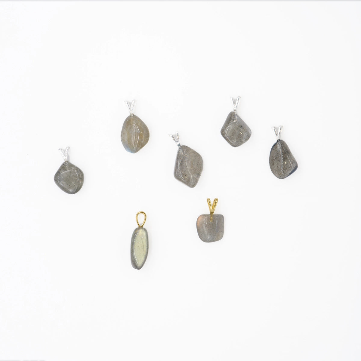 Labradorit 1A-Qual. Anhänger mini in Gold & Silber