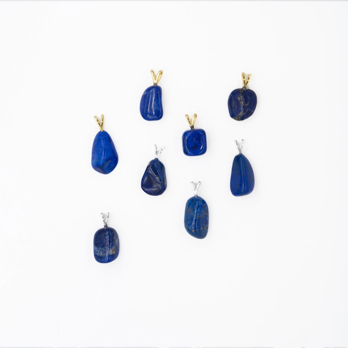 Lapislazuli 1A-Qual. Anhänger mini in Gold & Silber