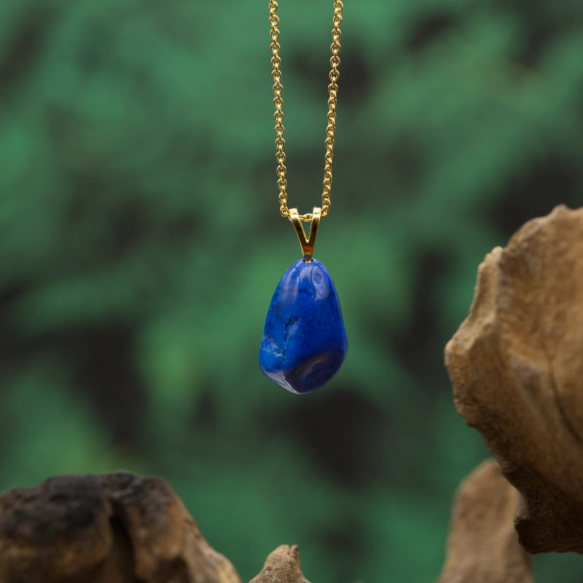 Lapislazuli 1A-Qual. Anhänger mini in Gold & Silber