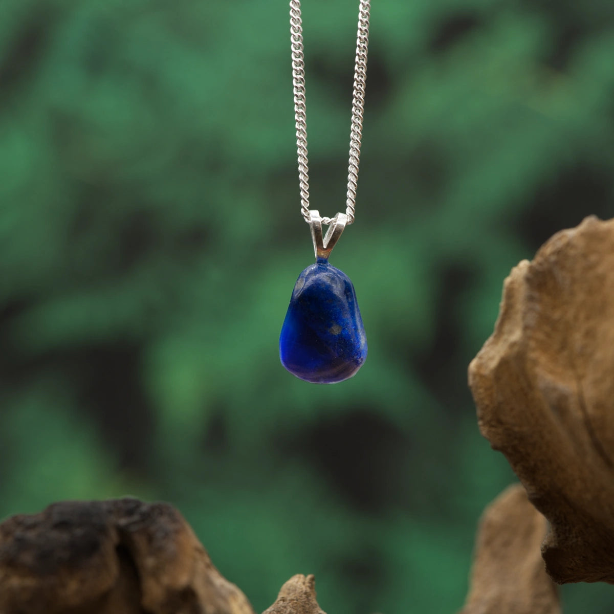 Lapislazuli 1A-Qual. Anhänger mini in Gold & Silber