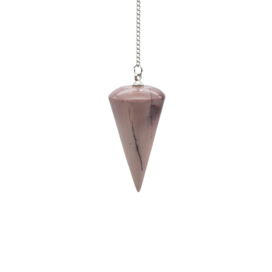 Mookait Pendel aus echtem australischem Jaspis mit nickelfreier Kette – stärkt Flexibilität und Lebensbalance, online kaufen bei Calerris.