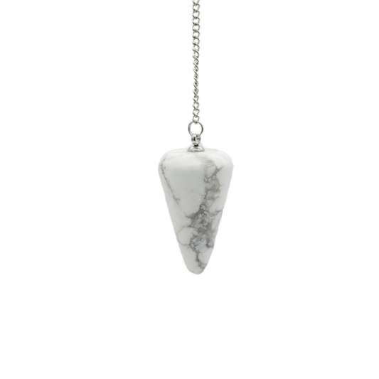 Magnesit Pendel aus echtem Naturstein mit nickelfreier Kette – fördert Entspannung, Gelassenheit und innere Ruhe, online kaufen bei Calerris.