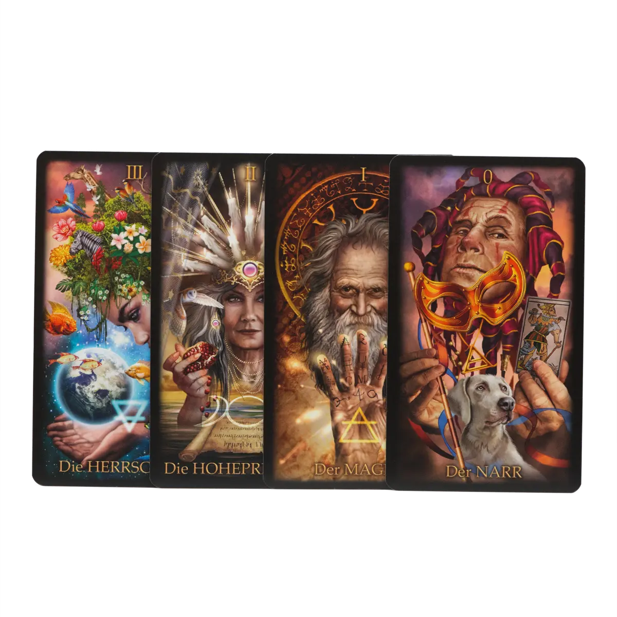 Marchetti Tarot von Ciro Marchetti – farbenprächtiges Digital-Art-Tarot mit 78 Karten und Begleitbuch, online kaufen bei Calerris.