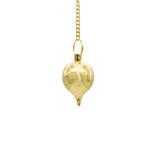 Vergoldetes Kugelpendel aus Messing mit Kette – edles Pendel für präzise Radiästhesie und Energiearbeit, online kaufen bei Calerris.