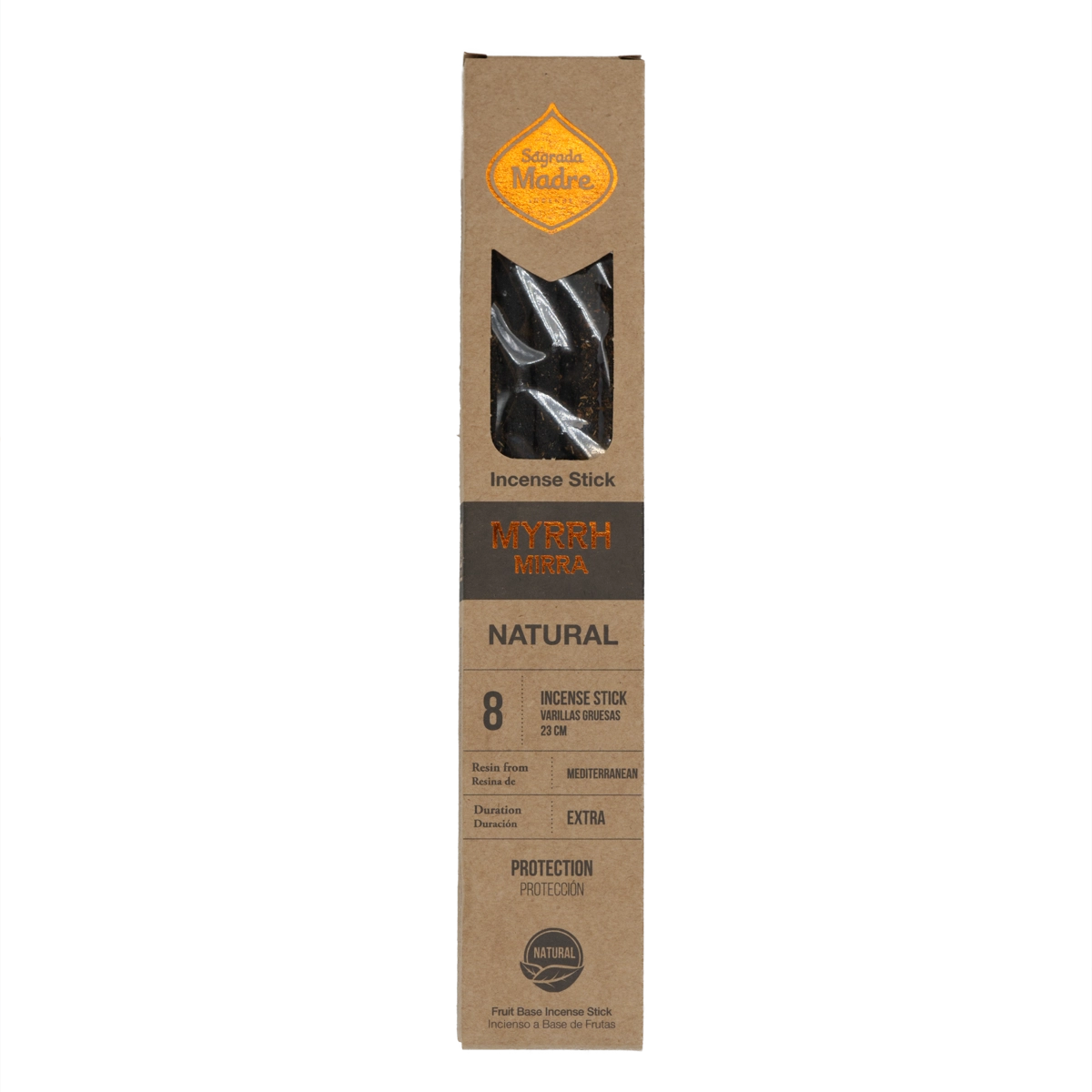 Sagrada Madre Myrrhe Räucherstäbchen – 8 natürliche, handgefertigte Sticks mit warm-holzigem Duft zur Reinigung, Heilung und Stärkung der inneren Kraft.