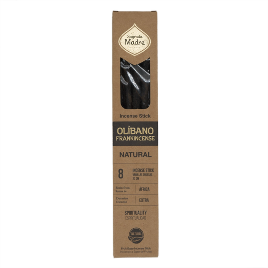 Sagrada Madre Weihrauch Räucherstäbchen – 8 natürliche, handgefertigte Sticks mit süß-harzigem Duft zur Reinigung und Harmonisierung der Umgebung.