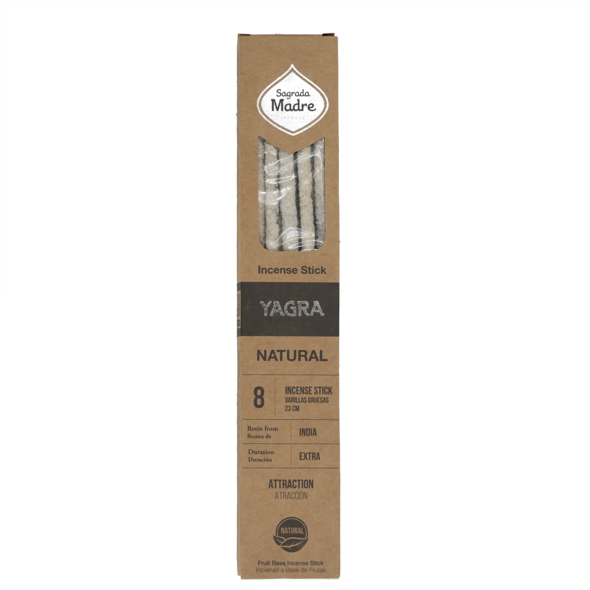 Sagrada Madre Yagra Räucherstäbchen – 8 natürliche, handgefertigte Sticks mit zitronigem Duft zur Förderung von Fülle, Klarheit und positiver Energie.
