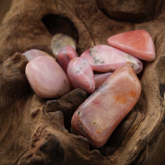 Opal "Andenopal" pink Trommelstein