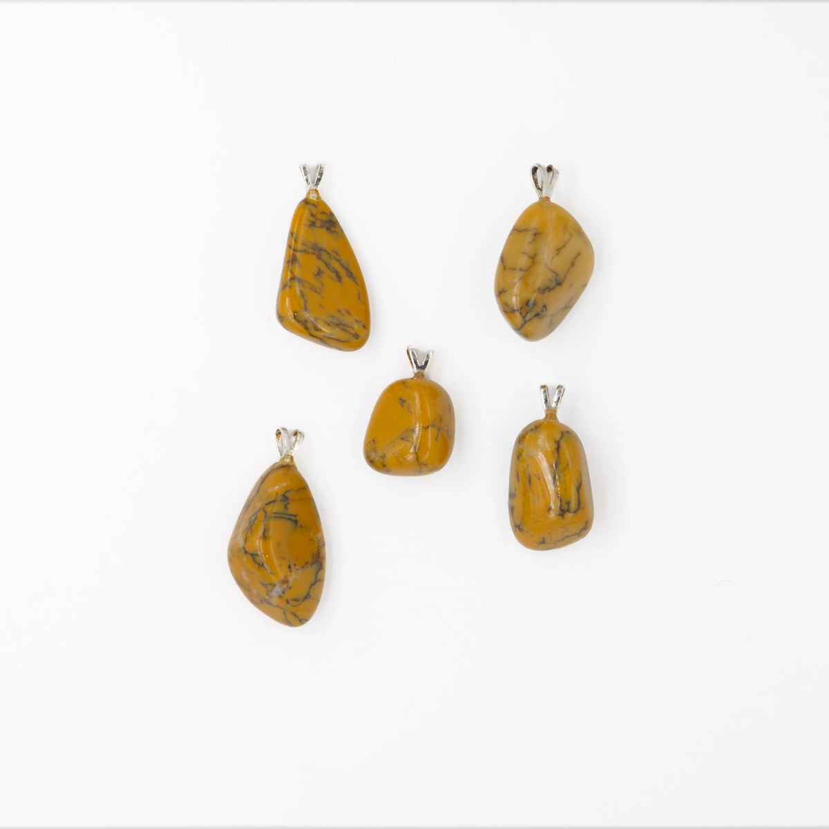 Opal gelb mit Dendriten Anhänger