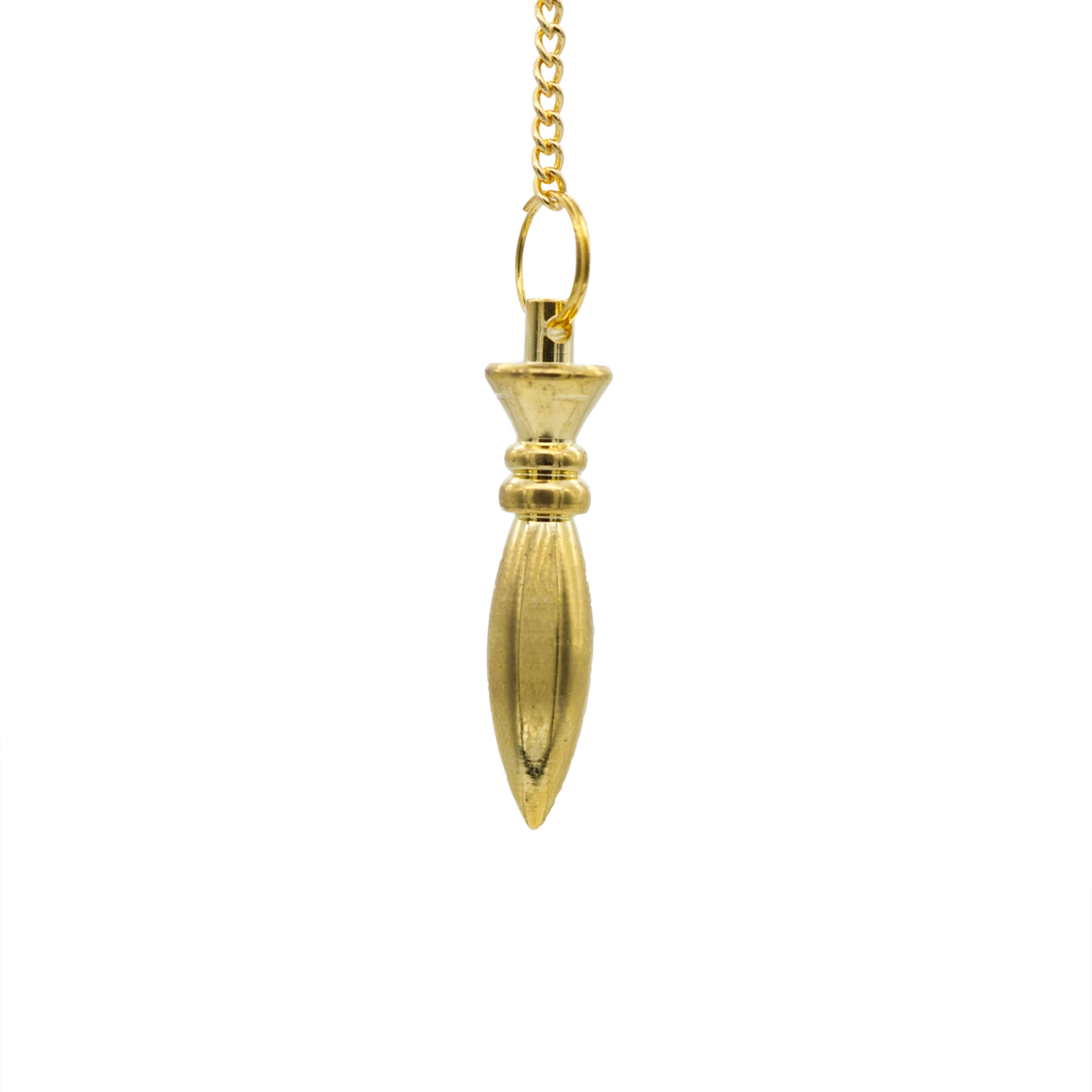 Karnakpendel aus vergoldetem Messing – präzises Energiependel für Radiästhesie und spirituelle Messungen, online kaufen bei Calerris.