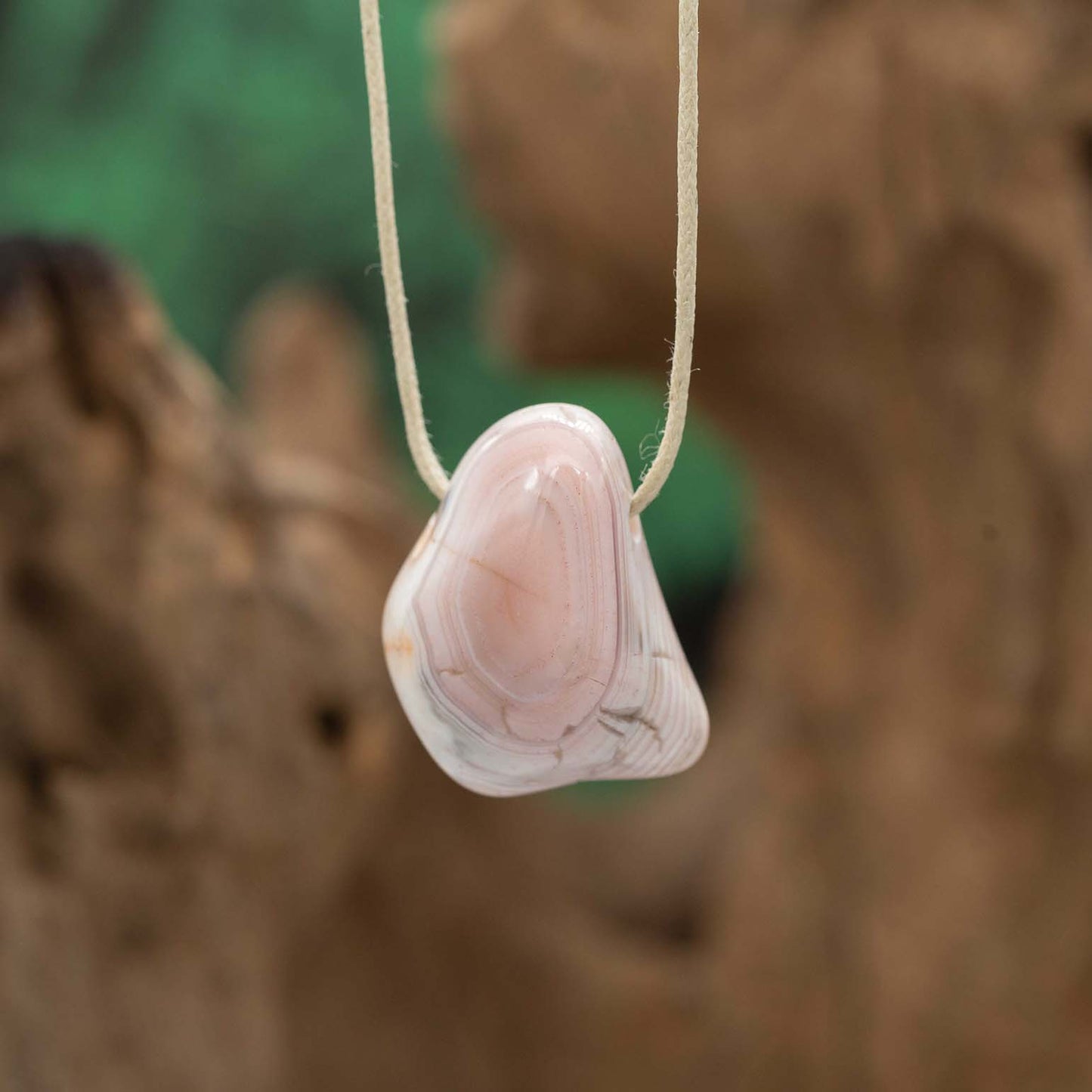 Achat pink Anhänger gelocht