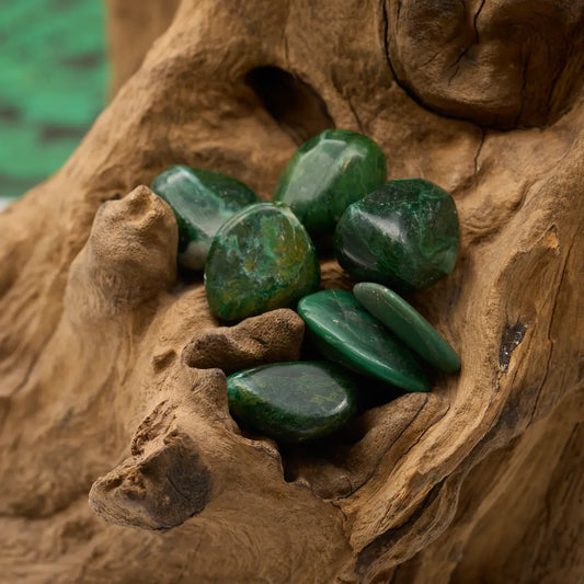 Grünlicher Prasem – wirkt beruhigend und verbindet mit der Naturenergie.