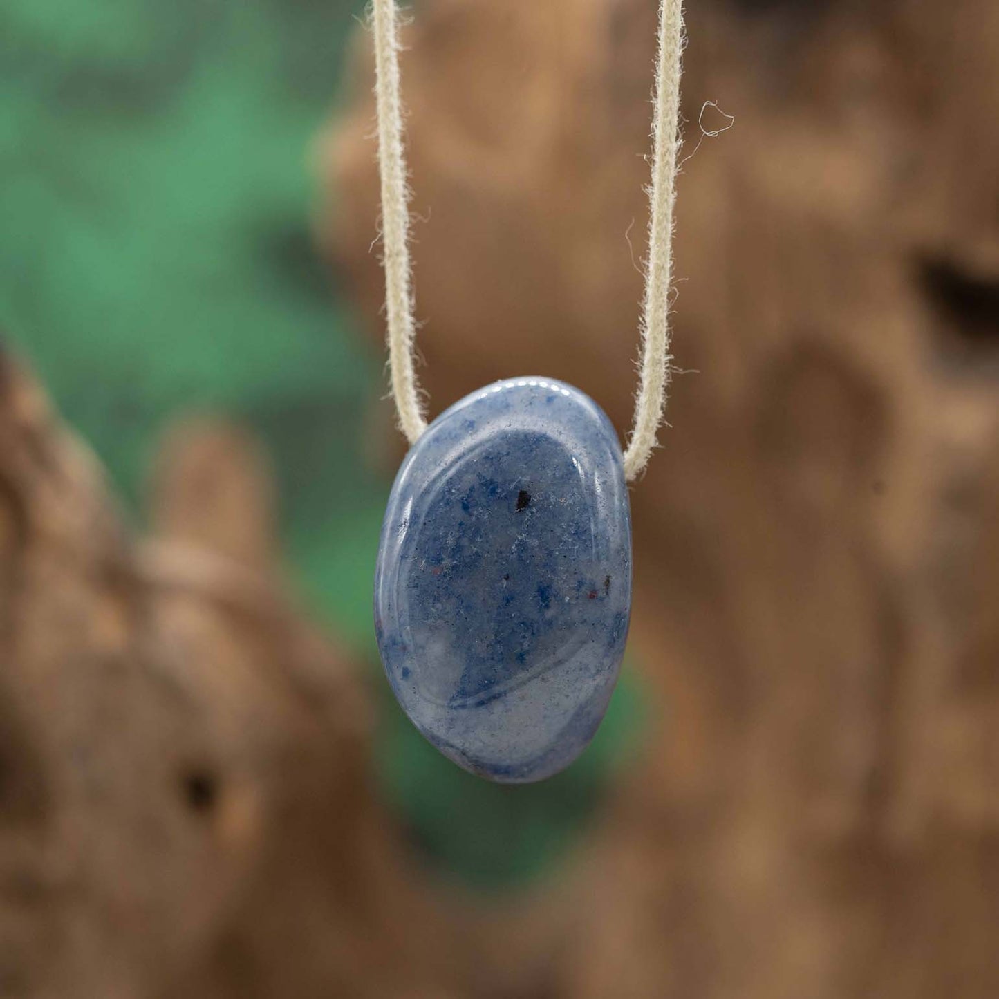 Blauquarz Anhänger gelocht