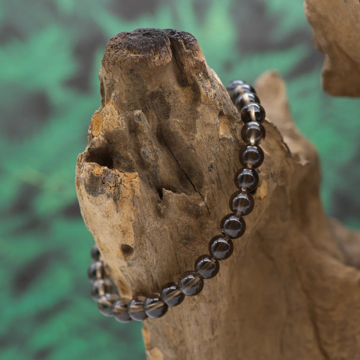 Edelstein-Armband aus 6 mm Rauchquarz – erdet und löst Spannungen.