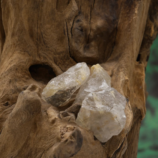 Goldene Nadeln im Quarz – stärkt Energiefluss und Klarheit.