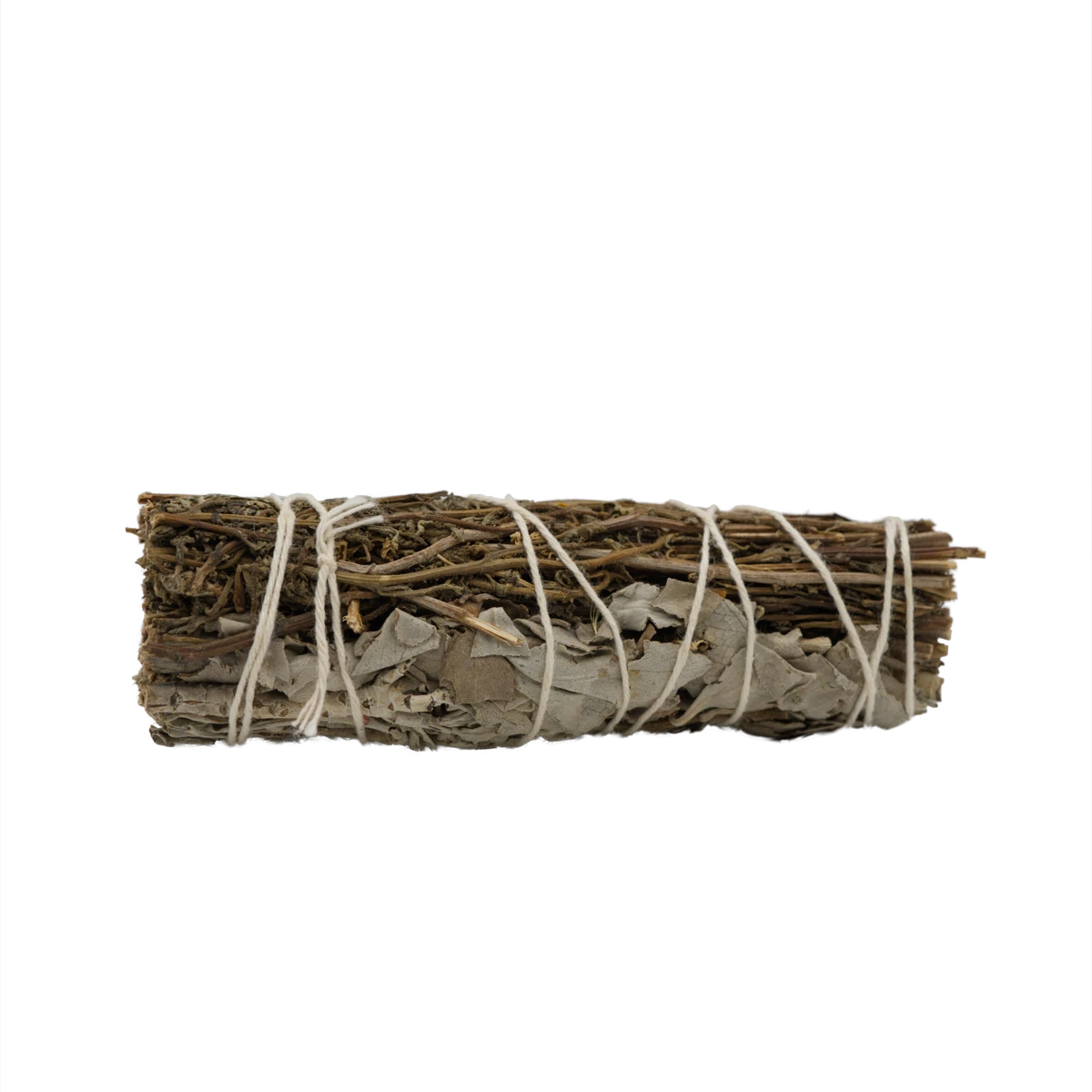 Räucherbündel aus weißem Salbei und Beifuß, etwa 10 cm lang – zur energetischen Reinigung, Erdung und zum Schutz.