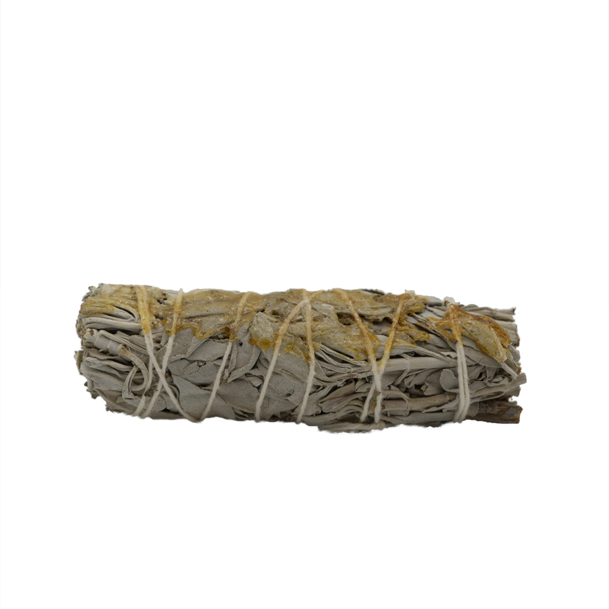 Räucherbündel aus weißem Salbei mit Copalharz, etwa 10 cm lang – für Reinigung, Schutz und spirituelle Klarheit.