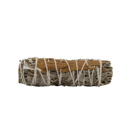 Weißer Salbei & Zimt M – Räucherbündel mit würzigem Aroma für Reinigung und Wohlbefinden