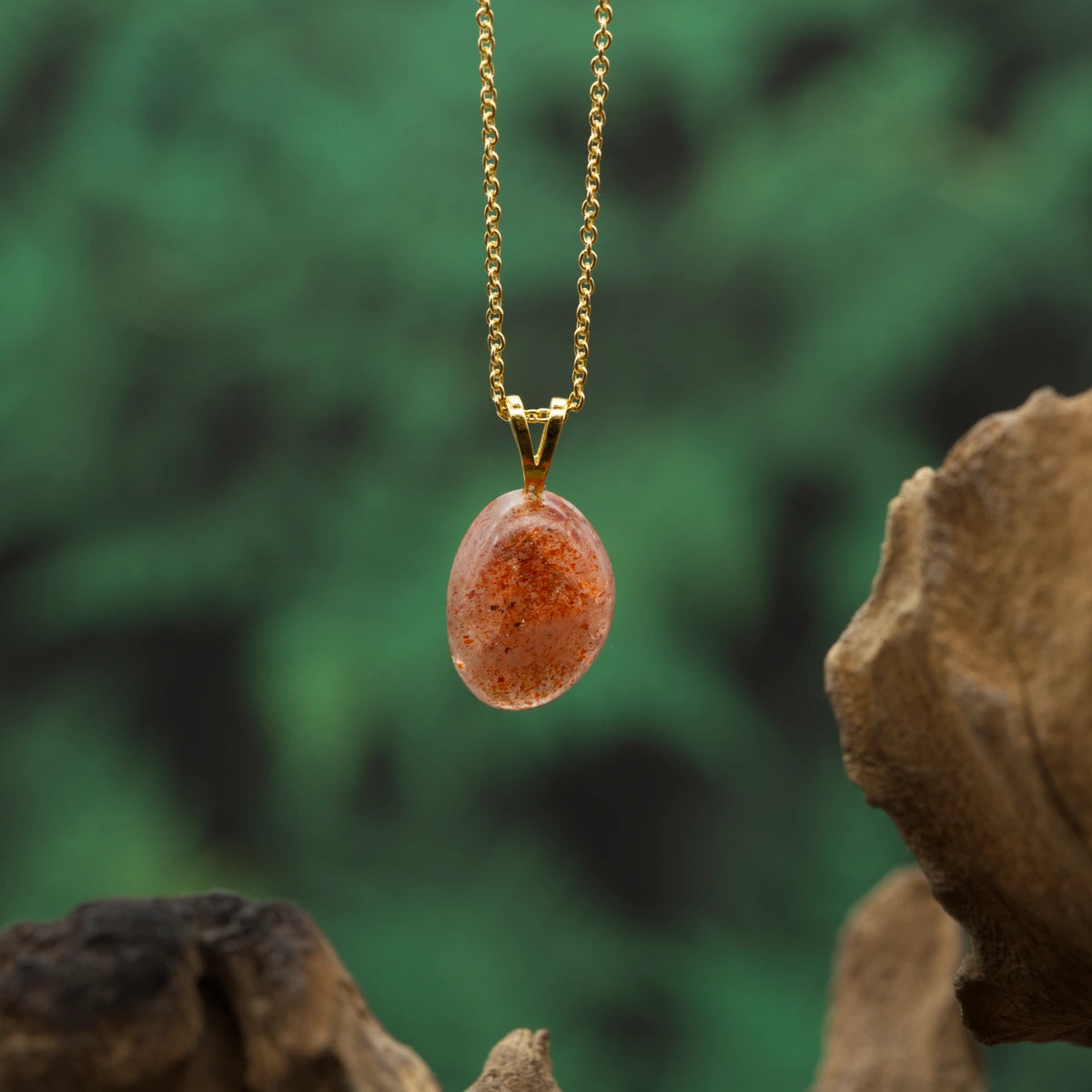 Sonnenstein 1A-Qual. Anhänger mini in Gold & Silber