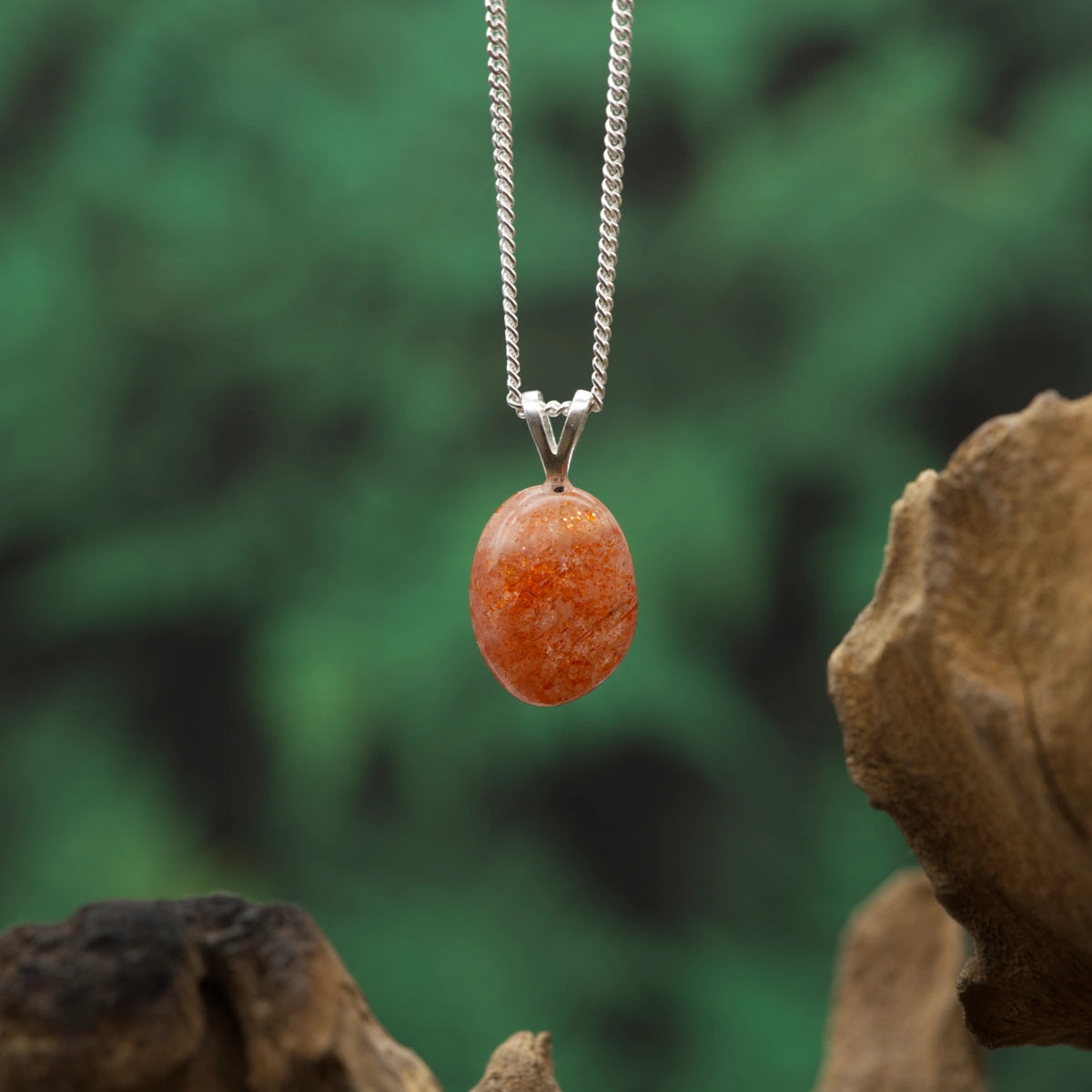 Sonnenstein 1A-Qual. Anhänger mini in Gold & Silber