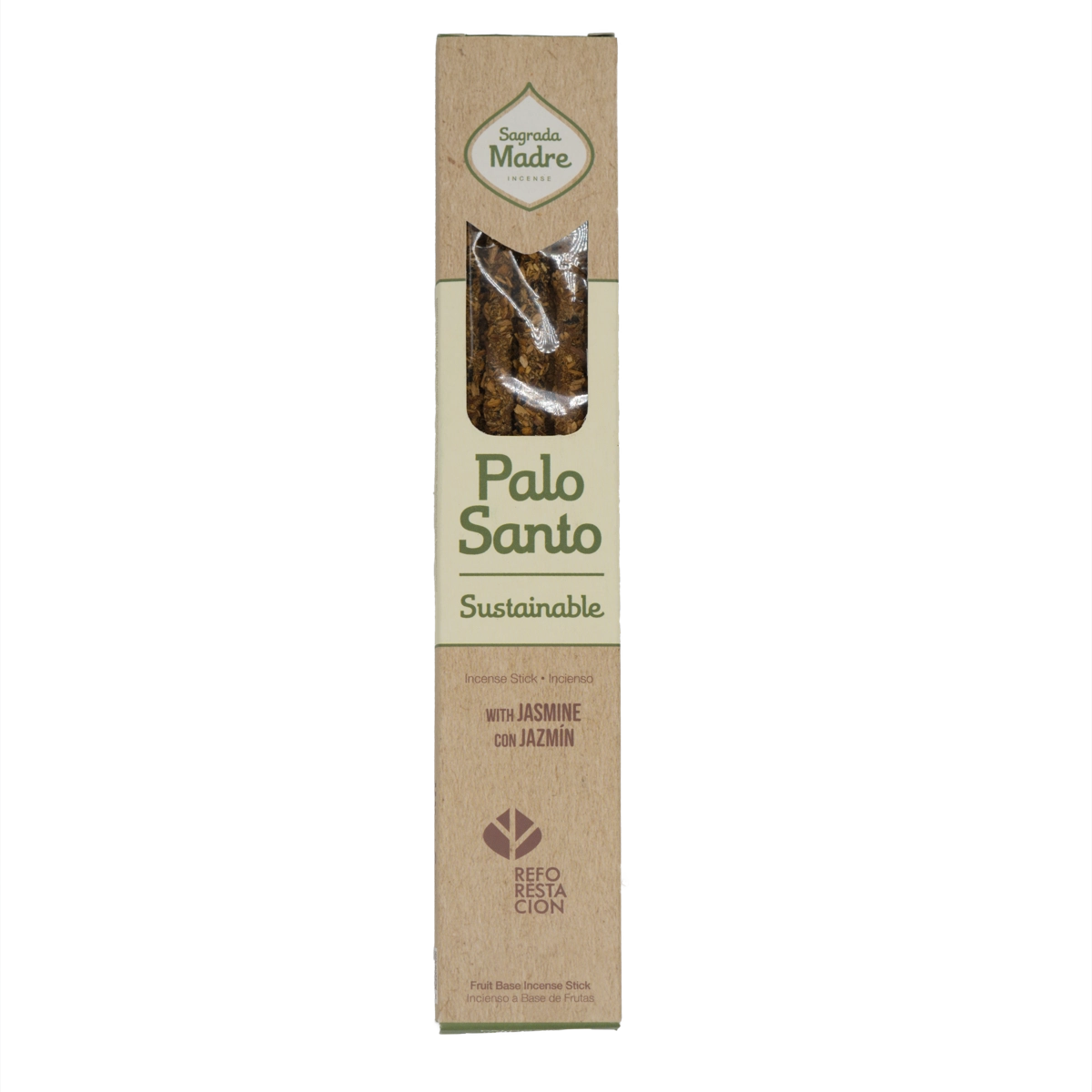 Sagrada Madre Palo Santo & Jasmin Räucherstäbchen – 8 handgefertigte Sticks mit süß-blumigem Duft für Reinigung, Liebe und innere Harmonie.