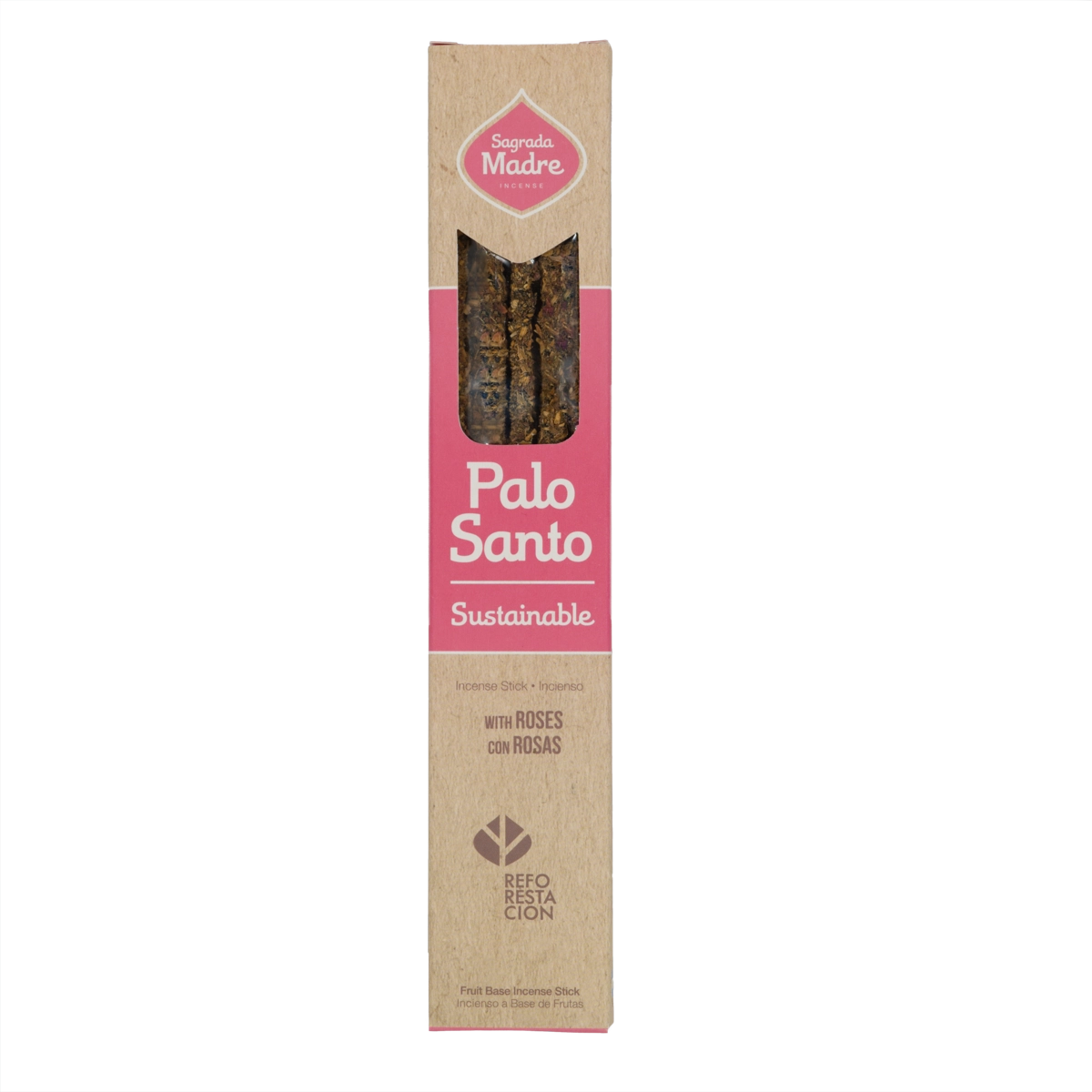 Sagrada Madre Palo Santo Rose Räucherstäbchen – 8 handgefertigte Sticks mit blumigem Duft für Herzöffnung, Liebe und spirituelle Reinigung.