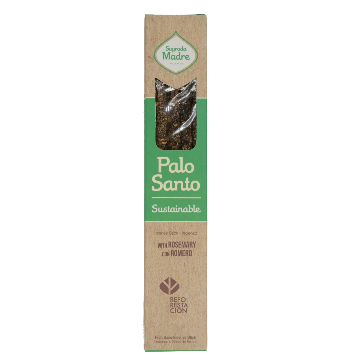 Sagrada Madre Palo Santo Rosmarin Räucherstäbchen – 8 natürliche Sticks mit klärendem, krautigem Duft für Energie, Reinigung und geistige Frische.