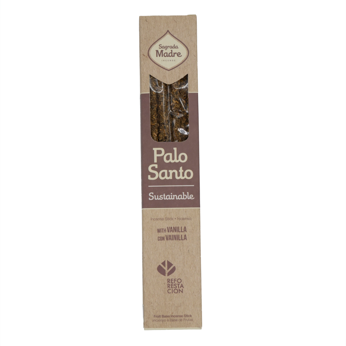 Sagrada Madre Palo Santo Vanille Räucherstäbchen – 8 handgefertigte Sticks mit süß-warmem Duft, ideal zur Reinigung, Entspannung und spirituellen Harmonie.