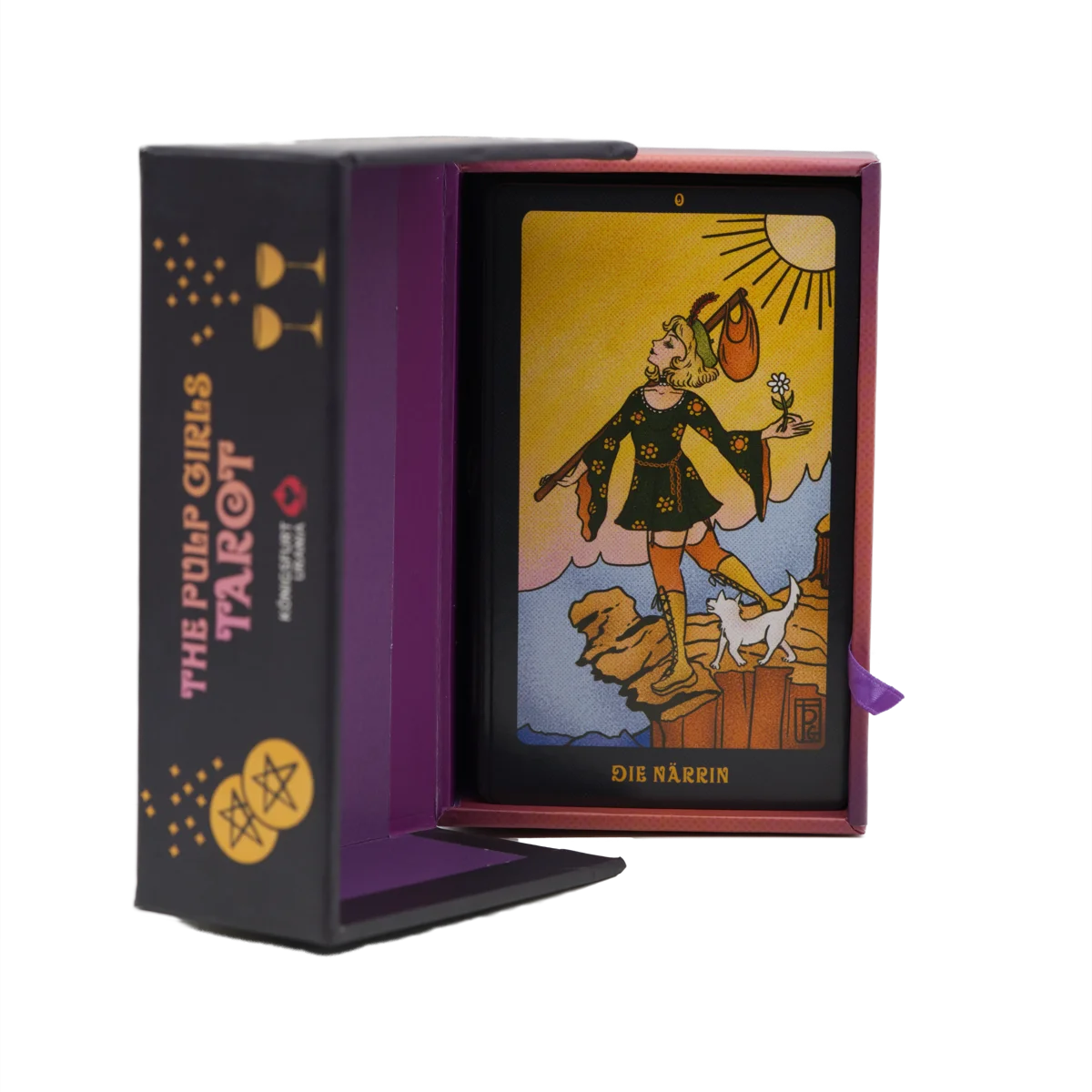 Pulp Girls Tarot – modernes, farbenfrohes Tarotset mit 78 Karten und Buch, ideal für Einsteiger und spirituelle Entdecker, online kaufen bei Calerris.