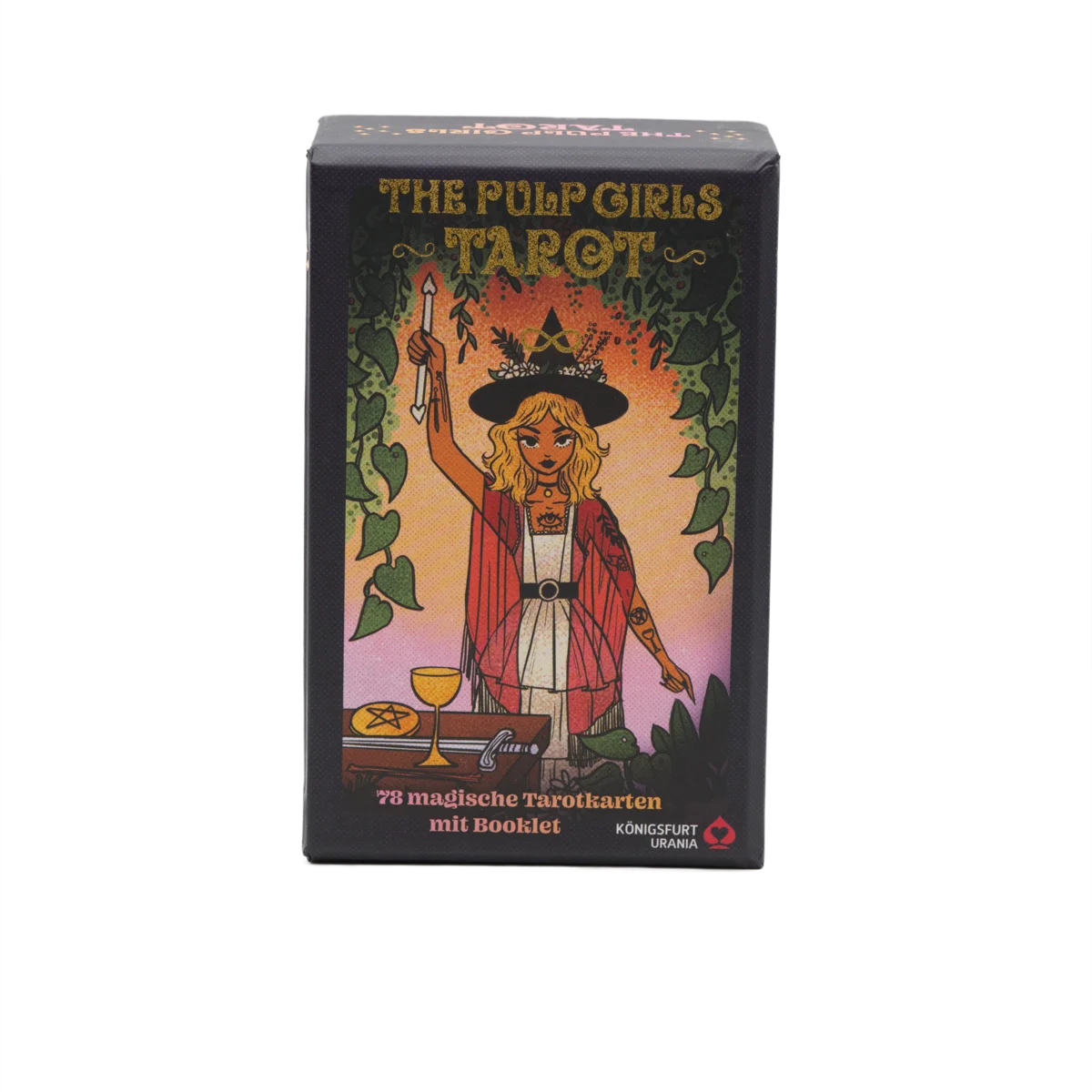 Pulp Girls Tarot – modernes, farbenfrohes Tarotset mit 78 Karten und Buch, ideal für Einsteiger und spirituelle Entdecker, online kaufen bei Calerris.