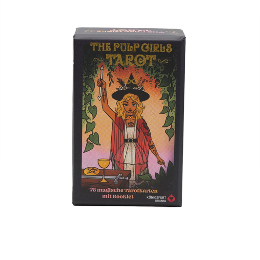 Pulp Girls Tarot – modernes, farbenfrohes Tarotset mit 78 Karten und Buch, ideal für Einsteiger und spirituelle Entdecker, online kaufen bei Calerris.