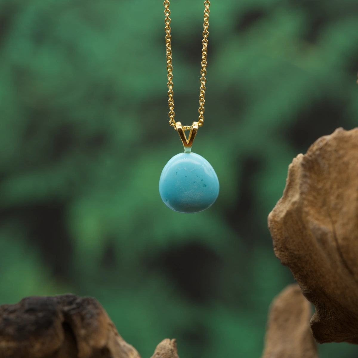 Türkis Anhänger mini in Gold & Silber