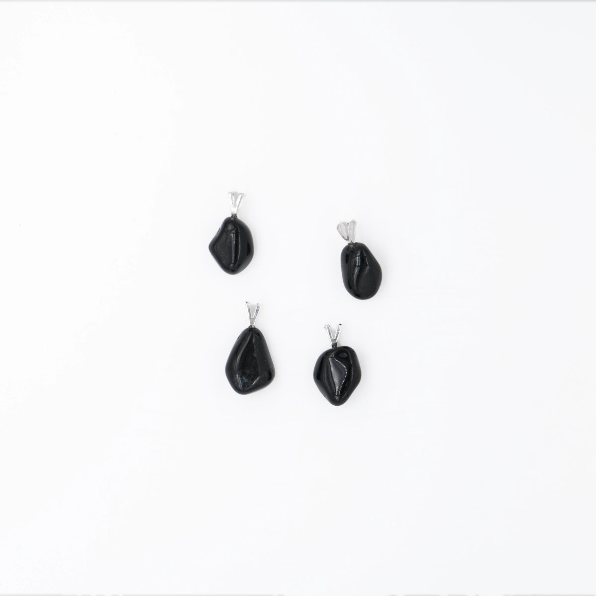 Turmalin schwarz "Schörl" Anhänger mini in Gold & Silber