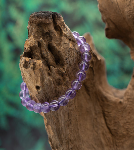 Amethyst hell 1A-Qual der Kategorie Armband 8mm