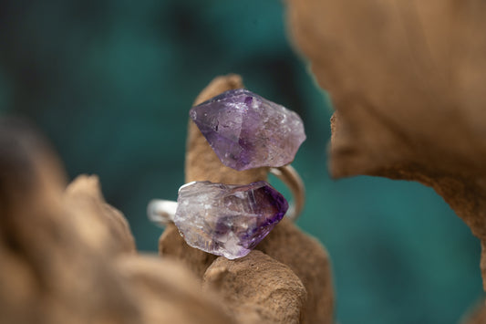 Amethyst silberfarbig der Kategorie Ringe