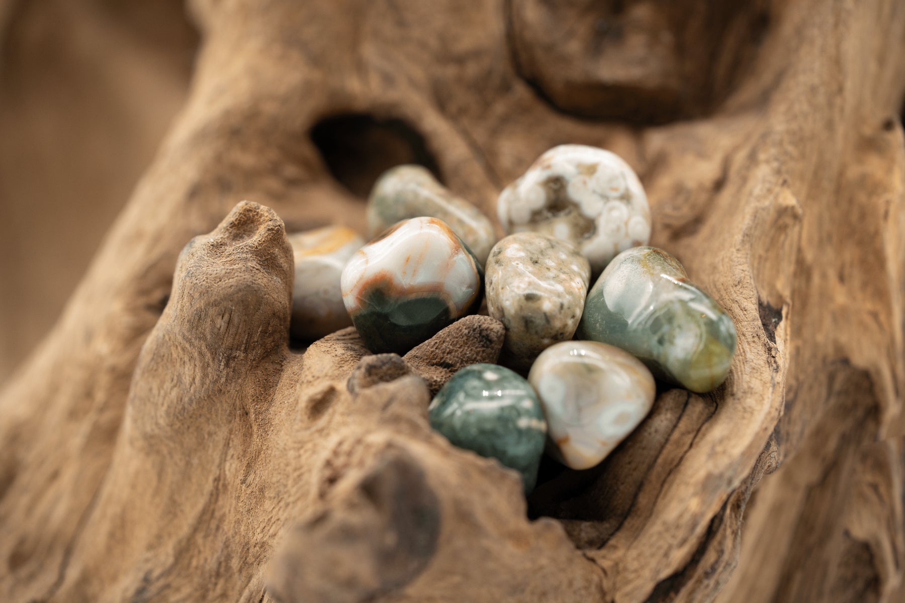 Chalcedon Ozeanchalcedon der Kategorie Trommelsteine